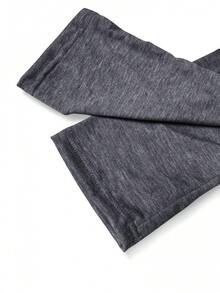 Thanksgiving Day Print Long Sleeve T-Shirt,Women'S Thanksgiving Turkey Graphic Long Sleeve T-Shirt - Soft Stretch Round Neck Casual Top With Autumn Colors & "Moo" Print, All-Season Layering Essential, Sizes S-XXL, Multi-Color Options-Spring And Autumn Tops - Space Gray - 查看 5