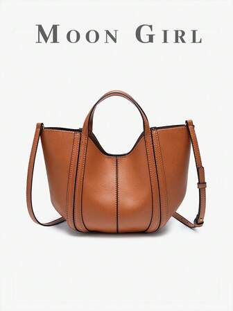 Women's Bag 2025 New Bucket Bag Advanced Texture Shopping Basket Handbag Joker Simple Shoulder Crossbody Bag