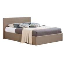 3ft Single Fabric Gas Lift Ottoman Bed Frame In Grey, Cream Or Mocha - Mocha Brown - View 2
