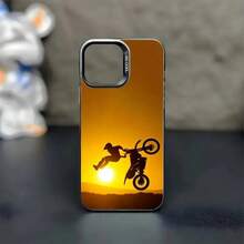 Motocross Motorcycle Dirt Bikes  Phone Case Compatible With  16,15,14,13,12,11,Mini,Pro,MAX Black Matte Shockproof Cover, Cover Compatible With  17 Pro Max Case,  17 Pro Case,  17 Case,  16 Pro Max Case - Z3 - View 6
