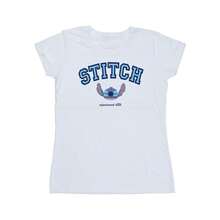 Disney Womens/Ladies Lilo And Stitch Collegial Cotton TShirt (White) - White - View 2