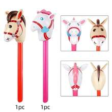 10/4/2/1 buc. Băț gonflabil de 37 inch, băț gonflabil cu cap de cal cowboy, balon cu băț de ponei, potrivit pentru petrecere, petreceri tematice de ziua de naștere, decorațiuni interioare, recuzită foto pentru reuniuni de familie