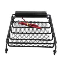 Portaequipajes metálico para techo de coche RC con LED, apto para el modelo de coche RC MN D90 99S. - Negro - Ver 2