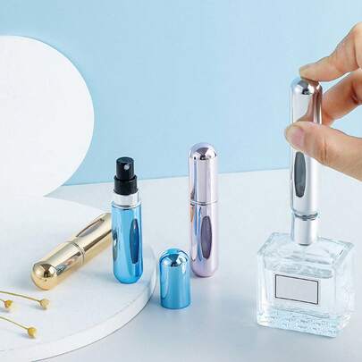 4-Piece Boxed Perfume Distribution Bottle, Bottom Direct Filling Perfume Bottle, Reusable Fine Water Spray Bottle, Makeup Water Bottle, Perfume Distribution Tool, With Storage Box, Available In A Variety Of Colors, Birthday Gifts For Family And Friends, Holiday Gifts,Portable For Travel 5ml