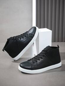 Men's Fashionable Casual Sporty Sneakers, Breathable Mid-Top