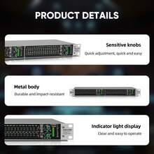 Home Audio System 15-Band Stereo Graphic Equalizer, Rack-Mount Dual-Channel Professional DJ Equalizer (With Subwoofer Output, Noise Reduction Function) (Model: EQX-215S) - US A Type Plug(110-127V) - View 9