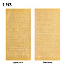 Alphabet Letter Stickers - Self Adhesive Vinyl Sheets For DIY Scrapbooking,Gifts Box, Card,Craft (4 Colors, Uppercase/Lowercase Styles)