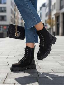 Royalfashion Suede Women's Boots Worker Edvines - Black - View 2