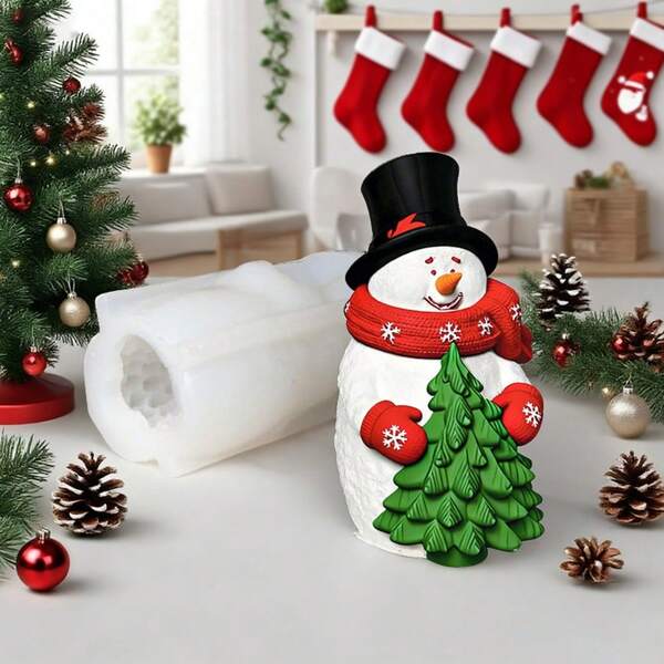 Harzform Weihnachtsbaum Schneemann Silikonform Harzform Kerzengießform Seifenform Tonform DIY-Hochzeitsdekoration/Thanksgiving Geschenke/Weihnachtsgeschenke, Halloween Geschenke, Ostergeschenke, Valentinstag Feiertagsgeschenke/Geburtstagsgeschenke/Heimdekoration