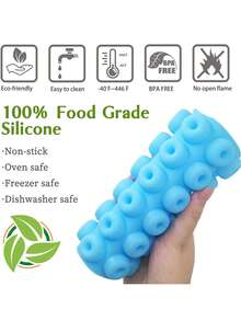 48 Cavity Mini Donut Shapes Silicone Mold DIY Soap Candle Making Supplies - Blue - View 4