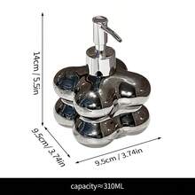 Wysokiej jakości, posrebrzana, matowa, ceramiczna butelka z dozownikiem, nowoczesna butelka do wystroju łazienki, dozownik do mydła w płynie do zlewu domowego, butelka wielokrotnego napełniania kosmetyków do toalet publicznych, hotele