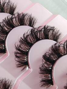 Hinarin 7 Pairs Russian Curl False Eyelashes Russian DD Curly Extension Volume Lifting Look Wispy Soft Faux Mink Fake Eyelash Strips For Festivals Parties Gifts - russian strip lashes - View 5