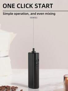 AOYI Portable Milk Frother For Coffee, Small Handheld Drink Mixer With Stainless Steel Whisk, Electric Egg Blender, Kitchen Accessories, Battery Operated Hand Stirrer Wand - Foam Maker For Lattes, Cappuccino, Frappe, Matcha, Hot Chocolate, Dessert (AA Batteries Not Included)