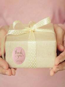 500 etiquetas adhesivas de "Gracias por apoyar mi pequeño negocio" para decoración de regalos de Navidad, papelería de negocios - Rosa - Ver 4