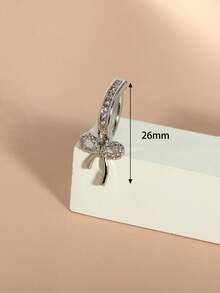 1个不锈钢肚脐环，镶嵌立方氧化锆，黄铜材质，垂坠式肚脐环，时尚简约设计，适合日常佩戴 - belly ring 2 - 查看 14