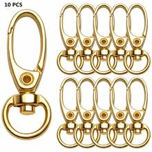 10/20pcs Rotating Trigger Clasp Metal Key Chain Spring Hook, For Hanging Key Chains, Dog Leashes, Crafts, Decorations, Bag Accessories