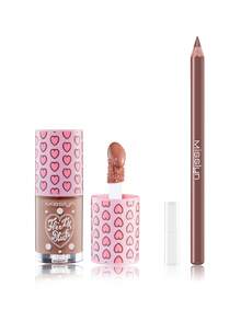 Misslyn MISSLYN-2PCS Juicy Lip Oil & Lip Liner Set, Flirty Beauty Plumping Lip OIL, VEGAN,Lip Oil, Lip Glaze Lip, Lip Glaze Lovely, Lip Glaze Moisturizing, STAY AND SHAPE LIP LINER, Lip Makeup,Long-Lasting,Wooden Pencil,Precision Tip ,Full Lip Look,Plump Lips,3D Makeup Effect,Smooth & Pigmented