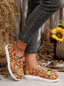 女士彩色银色系带休闲运动鞋，圆头，轻便，平底帆布鞋