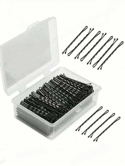 50/100/200个发夹，卷曲发夹，防滑发卡，带收纳盒，适合各种发型，秋季必备，发饰，美发工具，美发用品，美容配件，圣诞礼物，女士圣诞礼物，成人圣诞礼物，成人圣诞礼物，美发用品，圣诞礼物，成人圣诞发饰，礼物创意，美容圣诞礼物，圣诞节