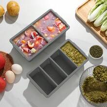 Silicone Freezer Molds For Soup With Lid, 1-Cup & 2-Cup Large Ice Cube Trays Food Storage Containers For Meal Prep, Freeze 250mL/125mL Portions – 2 Pack,21103489 - Dark Grey - View 5