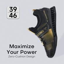 Men's Professional Non-Slip Weightlifting Shoes, Bracing High-Top Squat Deadlift Sneakers With Hook And Loop Strap