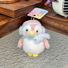 Cute Plush Earphone Case, Scarf Penguin Pattern Pro 3 Earphone Anti-Drop Protective Case, Can Be Hung On Bags, Compatible With AirPods Pro 2/ 3/ 2/ 4 - Multicolor - View 7