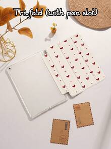 Kingsung 心形圆点图案平板电脑保护套，适用于 9.7/10.2/10.5/10.9/12.9/Pro 11、第十代、Galaxy Tab S6 Lite 10.4 英寸、Kindle Paperwhite 第十二代（2024 年发布）、Kindle 第十一代（2022 年发布）、Kobo Clara Colour，柔软防震，带智能支架/自动唤醒/睡眠功能 - 彩色 - 查看 4