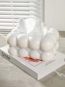 1 pieza Soporte para caja de pañuelos, Soporte de escritorio para pañuelos, Cubierta para caja de pañuelos, Caja de pañuelos de caramelo, Soporte decorativo para pañuelos, Caja de pañuelos creativa para el hogar, cocina, dormitorio, sala de estar, comedor, Caja de almacenamiento de plástico para el hogar, Decoración del hogar, Suministros para el hogar