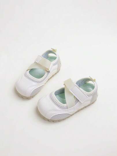 1 Pair Solid Color Casual & Comfortable Flat Shoes, Suitable For Outdoor Activities, All Seasons