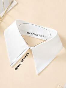 1件女士新款时尚装饰雪纺可拆卸领子，多功能衬衫卫衣打底衫，可拆卸蝴蝶结领