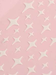 2 hojas de pegatinas luminosas para uñas con estampado de estrellas y lunas, estilo Y2K, para decoración de uñas, pegatinas para uñas DIY - Multicolor - Ver 5