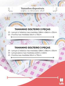 Printed Sheet Kids 2 Pieces Single 200 Thread Count Percal Children's Bedding Set With Soft Elastic Band - Cầu vồng - Xem 5