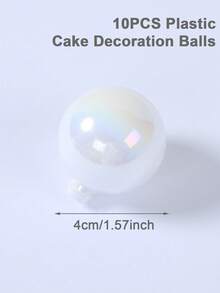 10 piezas de bolas de decoración de pastel transparentes y coloridas, bolas de deseos transparentes y coloridas para celebrar el cumpleaños, el nacimiento, el primer cumpleaños, decoración de cupcakes, decoración de pasteles DIY, perfectas para baby shower, revelación de género, boda, graduación, aniversario, decoración de pasteles, suministros para fiestas de cumpleaños, aniversario de boda y otras celebraciones