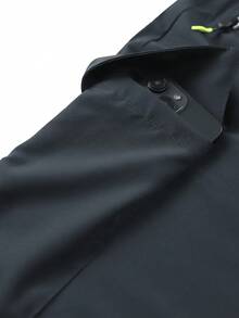 Plus Size Men's Casual Lightweight Cargo Pants, Drawstring Waist, Letter Print, Zipper Pockets, Solid Color, Large Pockets, Suitable For Casual, Sports, Daily Wear