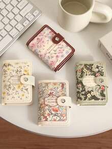 Túi đựng thẻ sơn dầu họa tiết hoa dành cho nữ, Ví đựng thẻ tín dụng - Thiết kế nhiều ngăn, Khóa bấm, Đựng thẻ ID và bằng lái xe nhỏ gọn, Thiết kế thời trang và giản dị hàng ngày, Phụ kiện thanh lịch, Lưu trữ bền bỉ, Túi đựng thẻ ngân hàng nhiều ngăn phong cách cổ điển, Túi đựng thẻ ID, Ngăn đựng thẻ dung lượng lớn dành cho nữ, Lựa chọn hoàn hảo làm quà tặng Halloween, Giáng sinh và ngày lễ - Nhiều màu - Xem 6