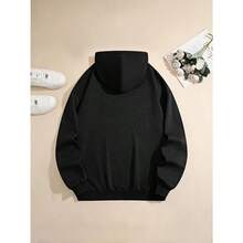 Men'S Halloween Candy Inspector Graphic Fleece Hoodie - Oversized Loose Fit Soft Sweatshirt With Pockets, Spooky Bats & Candy Corn Design, Casual Pullover For Costume Parties & Casual Attire (Black) - Black - View 2
