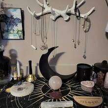 3D Printed Moon Shaped Vase - Gothic Victorian Era Moon Decorative Vase, High-Quality Plastic Tabletop Vase, Holiday Party Decoration, Creative Friend Gift, Bohemian Style Decoration | Delicate Pattern Decoration, Vase Home Decoration Room Decor Flower Vase Glass Vase