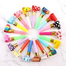100pcs Random Color Dragon Whistle, Birthday Party Favor, Long Nose Whistle, Wedding Cheering Prop (Slight Defect) - Multicolor - View 8