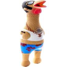 Outward Hound By Charming Pet Squawkers Earl Latex Squeaky Rubber Chicken Dog Toy, Funny Interactive Holiday Toy For Dogs, Large Size - MàuA - Xem 1