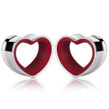 2pcs Stainless Steel Dual-Tone Heart Shaped Ear Gauges, Suitable For Various Ear Types, Ear Piercing Jewelry, Earrings, New Low Allergy Accessories, Gift For Women - Heart - View 42