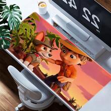 1pc  Cartoon Characters Printed XXL Mousepad, Multi-Functional Desk Mat For Gaming, Office, Soft Rubber Material With Non- Base, Smooth Surface, Ideal Gifts For Kids, Family And Friends, Mouse Pads For Desk