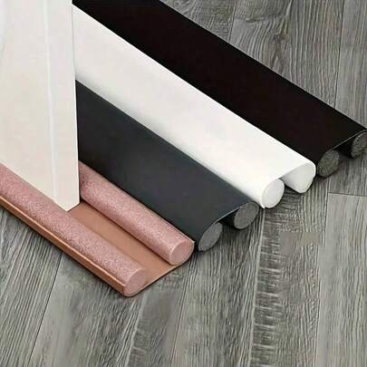 1 pieza Tira de sellado de puerta de espuma | Tira de sellado de puerta de cobertura total de doble cara | Material de aislamiento acústico y térmico, adecuado para todas las estaciones, fiestas y decoraciones de temporada, artículo esencial práctico para el hogar, se puede usar para decoración de habitaciones, decoración de dormitorios, decoración de cocinas, pegatinas de pared, etc.