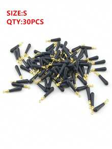 30 Stücke Kupferkopf Schwimmkörper, drehbarer schwarzer Angelpose, allseitig bewegliche Wettkampf-Steckpose, Angelzubehör Kleinteile