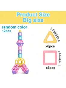 Magnetic Tiles Toys For 3 4 5 6 7 8+ Year Old Boys Girls Upgrade Macaron Castle Blocks Building Set For Toddlers STEM Creativity/Educational Toys For Kids Age 3-6 Christmas Birthday Gifts