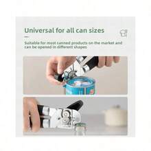 1PC, Ultimate Multifunctional Opener, Professional Grade Stainless Steel Can & Bottle Opener, Easy-Clean Design, Life Tools & Kitchenware Must-Haves For Efficient Meal Prep - Black-1PC - View 6