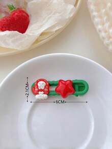 3pcs Christmas Cute Cartoon Hair Clip Combination Sweet Girl Holiday Dress Up Bangs Broken Hair Edge Clip Hair Accessories, Claw Clips