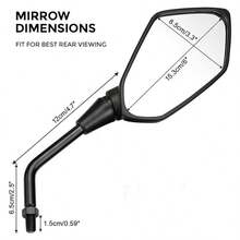 10mm Bicycle, Motorcycle Universal Sports Rearview Mirror+Mask - A - View 2