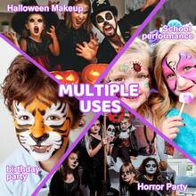 12 Colors Oil-Based Paints, Suitable For Summer Parties, Rainbow Festivals, Halloween, Christmas, Holidays, Carnivals, Gatherings, Stage Performances, Back To School, School Supplies, Office, And Art Painting - 12 Colors - View 5