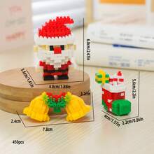 Christmas Building Blocks Toy Set, Train, Santa Claus, Gingerbread House, Stocking, Reindeer, Santa Claus, Apple House, Christmas Tree, Vintage Christmas Snow House, Holiday Decor Building Blocks Set, Adult Creative Holiday Gift, Adult Building Blocks Set, Christmas Gift, New Year Gift, Party Gift - Multicolor Christmas Snow House Building Block Set - View 32