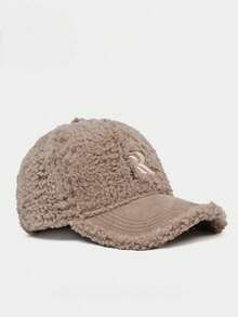 1 Mũ bóng chày mùa đông mềm mại dành cho nữ có logo "R" thêu tinh tế, phong cách đường phố thường ngày, chất liệu siêu mềm mại và ấm áp mang lại sự thoải mái tối đa, dây đeo có thể điều chỉnh để vừa vặn, lý tưởng cho trang phục hàng ngày, phiêu lưu ngoài trời, mùa lạnh, phụ kiện thời trang không thể thiếu cho những quý cô sành điệu - R - Xem 6